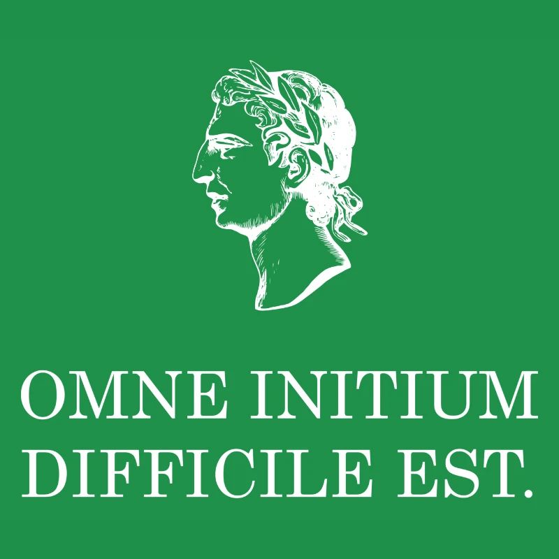 tout début est difficile latin blanc