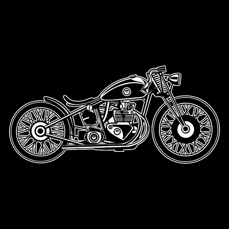 Chopper / Bobber motorcycle 09_black white