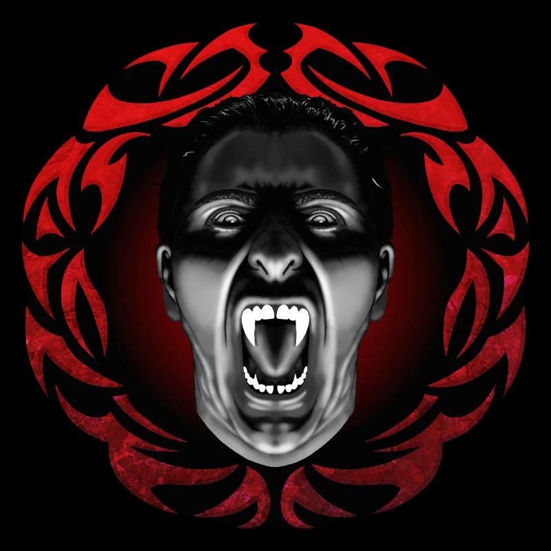 Hissing vampire with frame