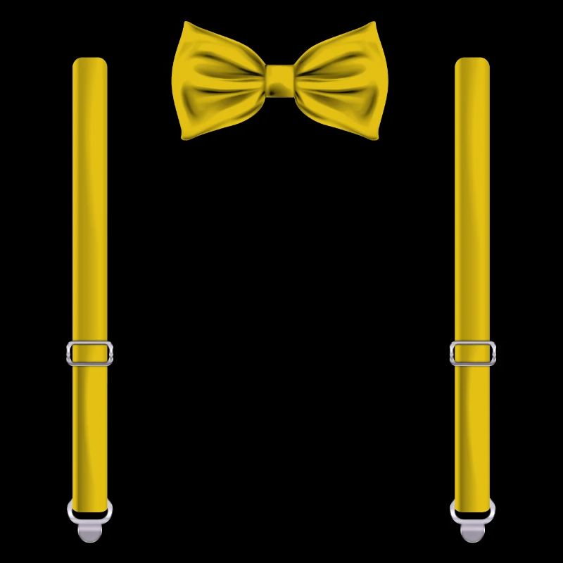 Yellow Bow Tie With Suspenders Funny Wedding Gift