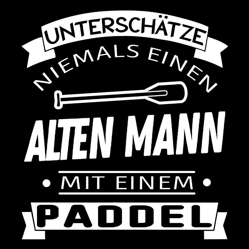 Alter Mann mit Paddel - Geschenk
