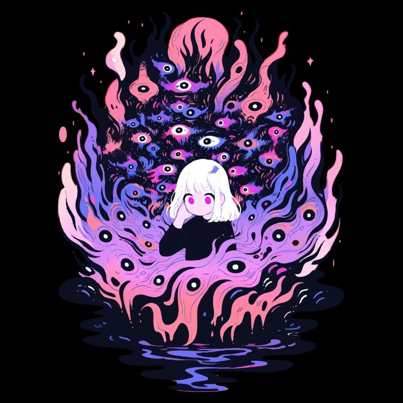 trippy Halluzination psychedelisch Mädchen