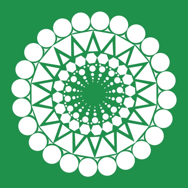 Geometric triangle mandala round pattern shape