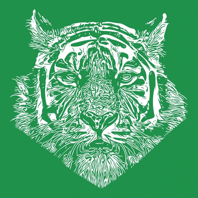 Tiger big cat with striped pattern