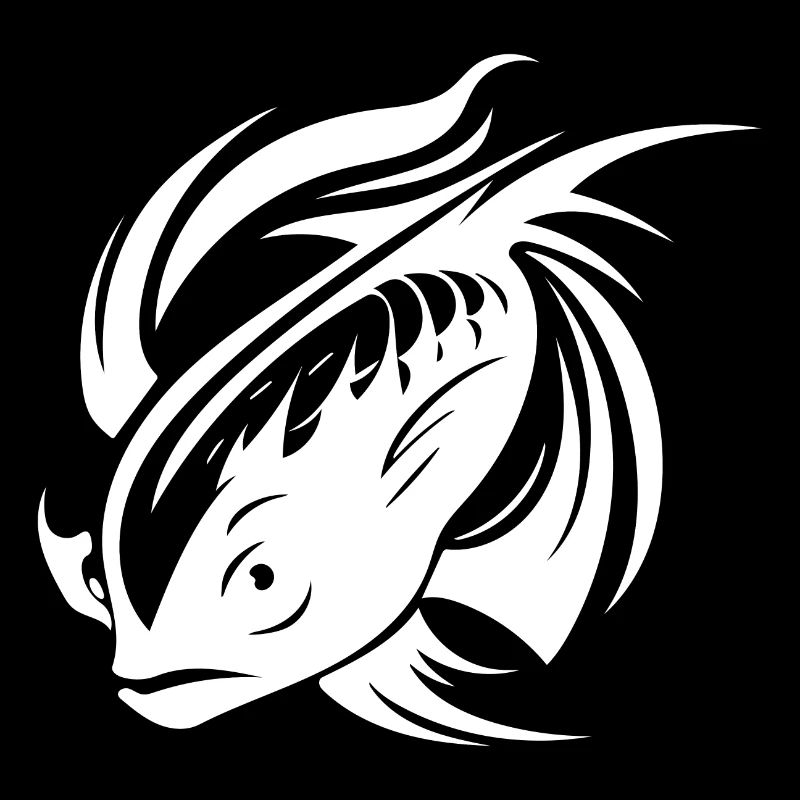 Tatouage de portrait de poisson de combat