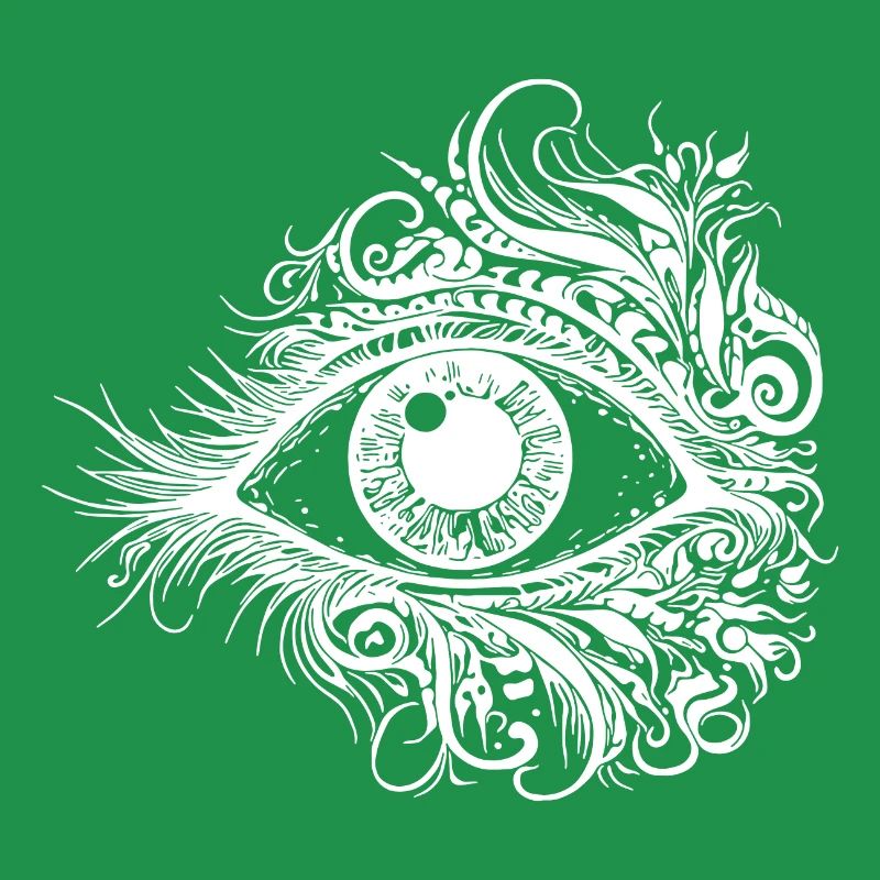 Kunstvolles Auge mit durchdringendem Blick