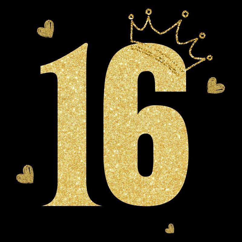 16e anniversaire couronne doré