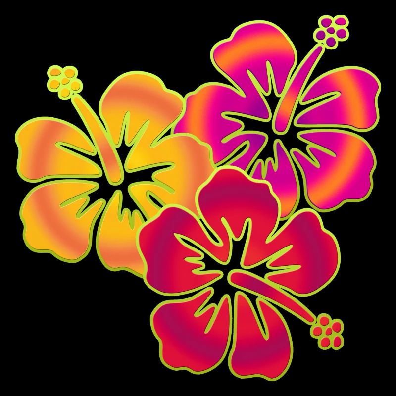 BALI fleurs d'hibiscus trio