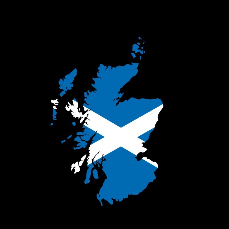 Carte de L’Ecosse avec drapeau écossais