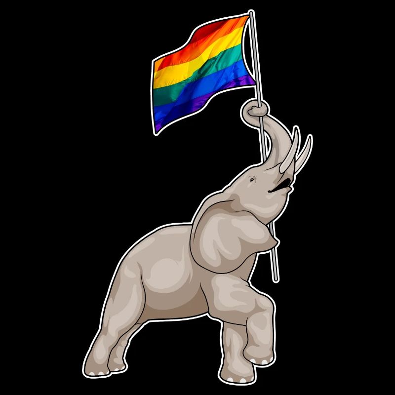 Arc-en-ciel éléphant