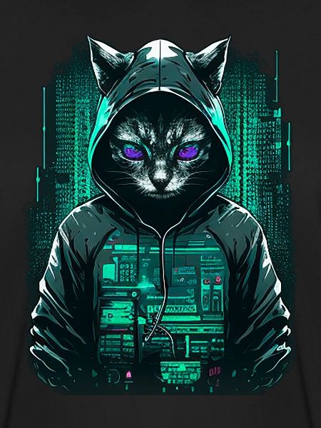 Cyber Hacker Katze