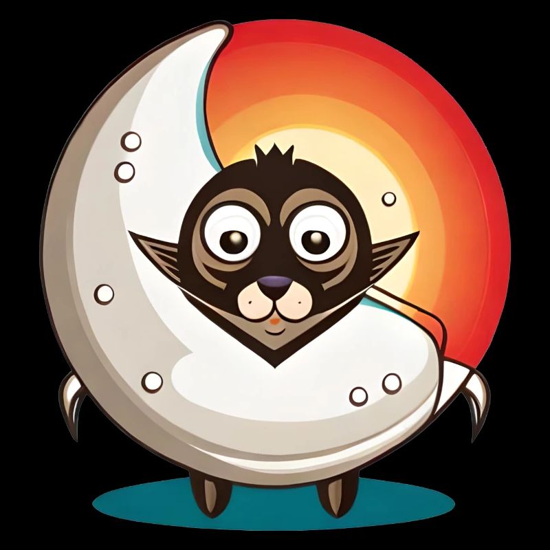 Cat with a moon