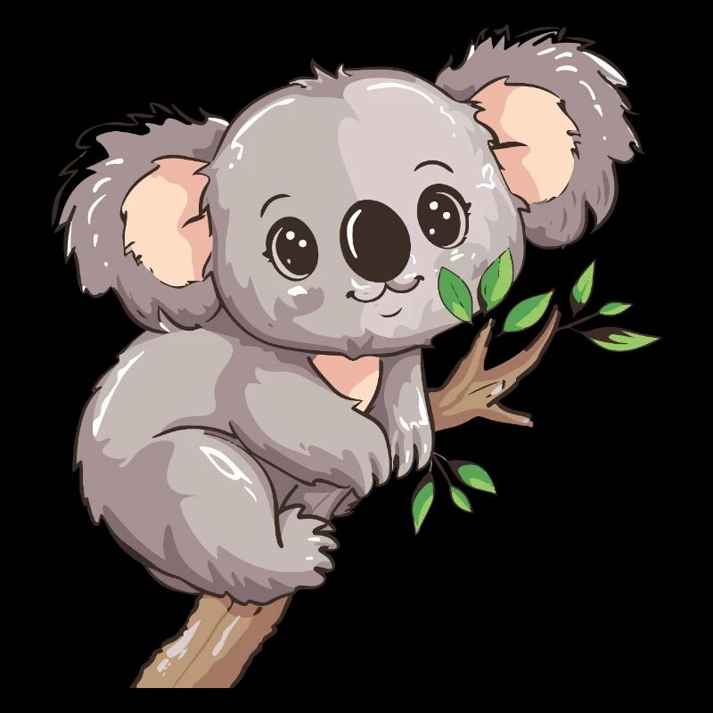 glücklicher Koalabär Koala auf Bambus