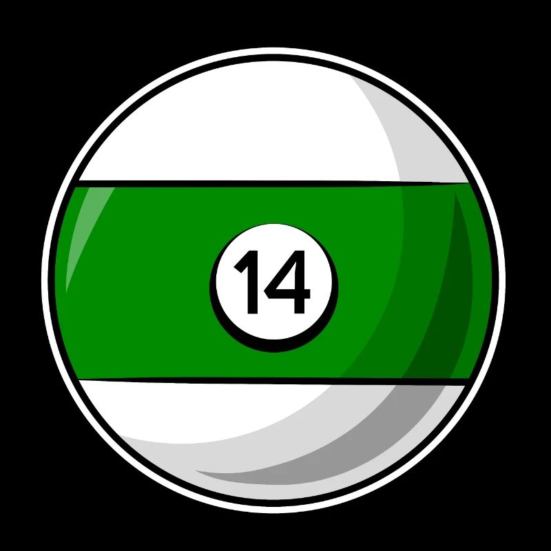 Boule de billard 14 vert Billard quatorze