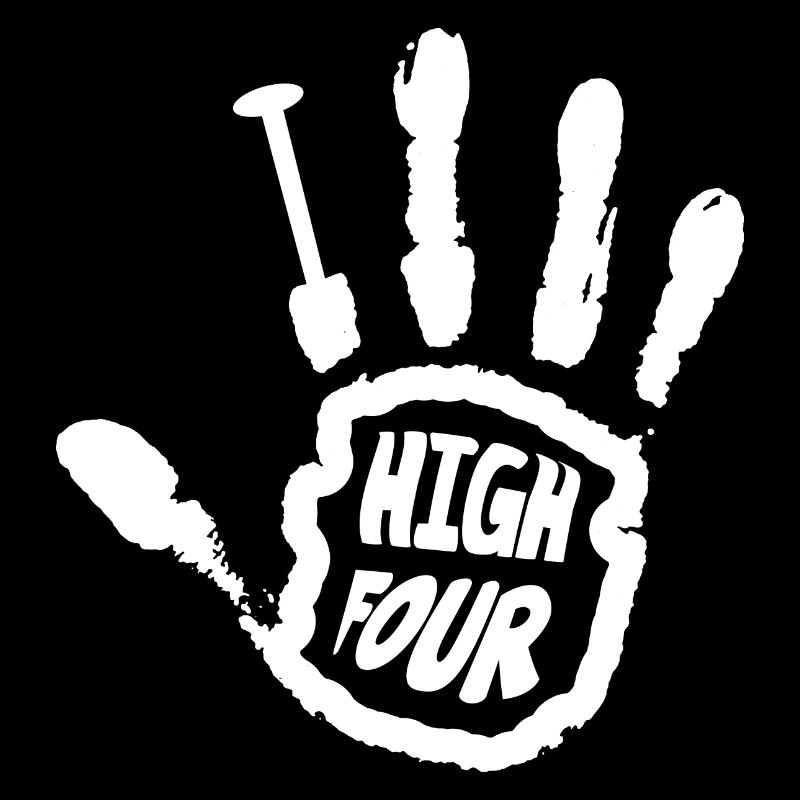 Funny High Four Finger Amputee Missing Finger