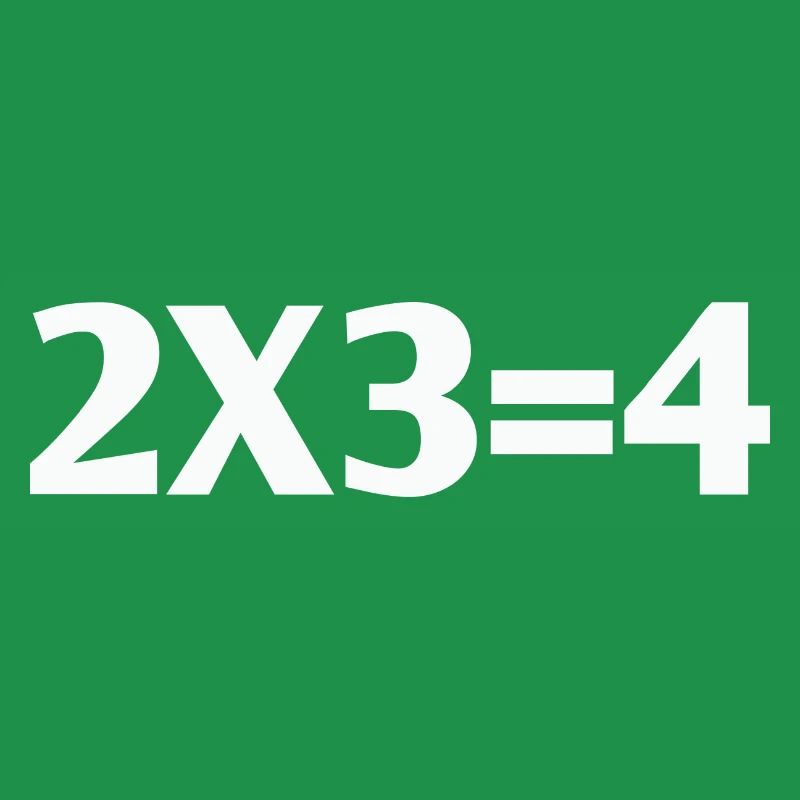 2 times three equal to four gift idea math funny