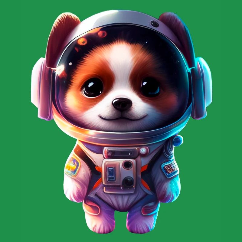 mignon Korgi dans une combinaison spatiale