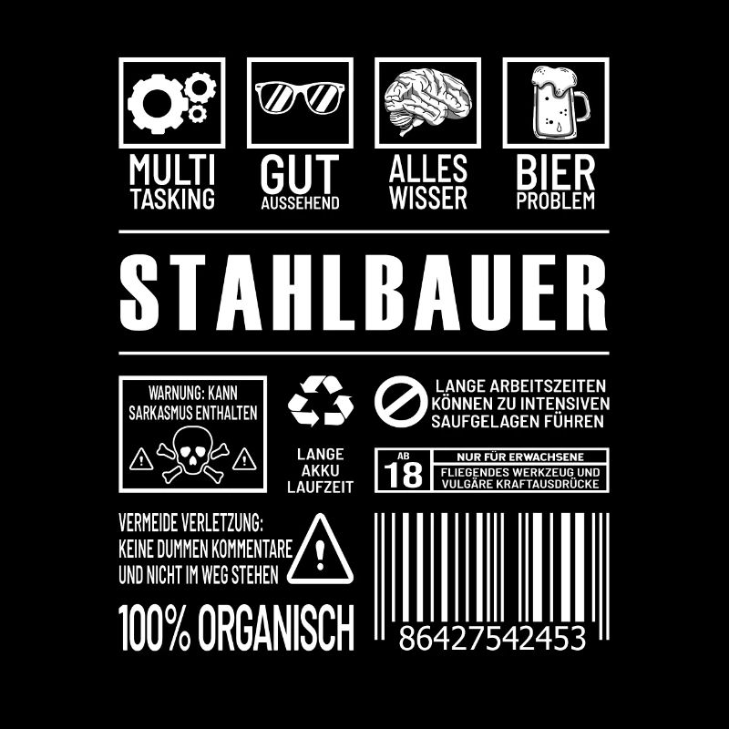Stahlbauer Lustiger Beruf Spruch Metallbauer