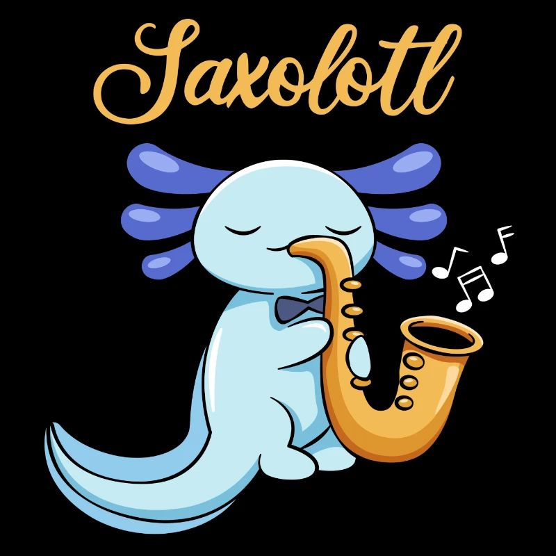 Conception de jeu de mots Saxolotl pour les amateurs d’axolotl