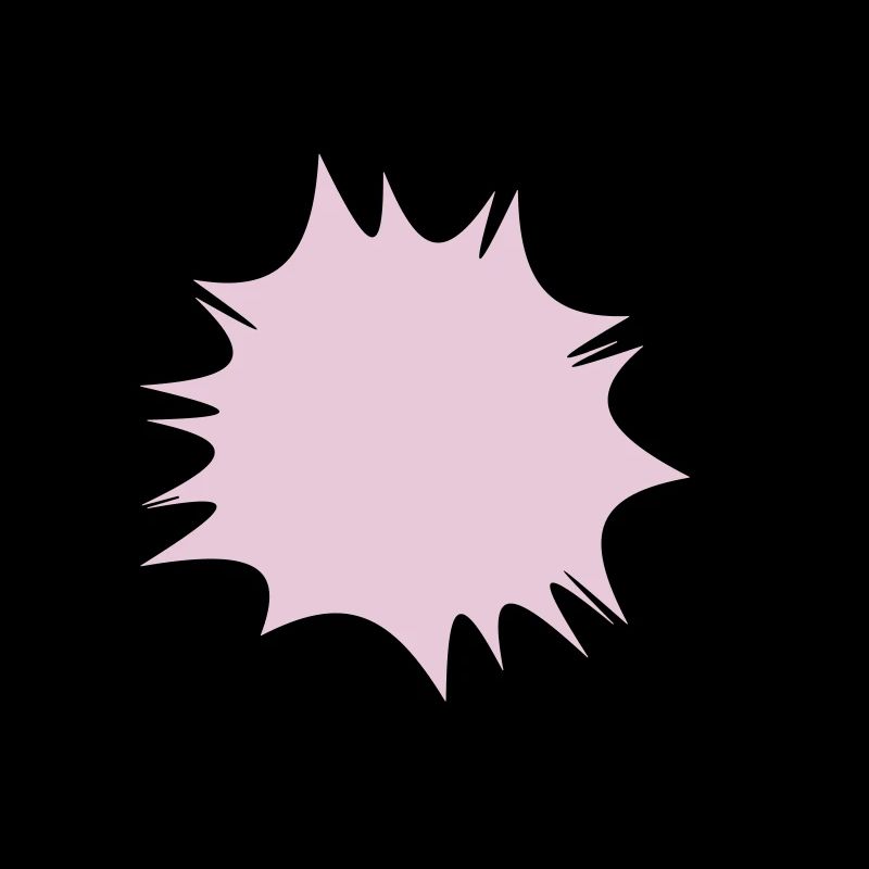 Comic speech bubble explosion