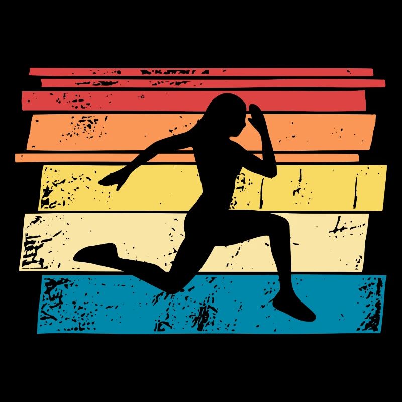 Running Retro Runner Jogging Jogging Athletes