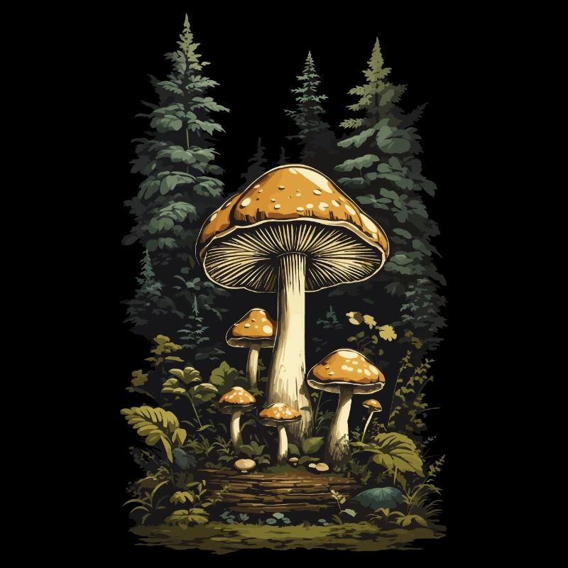 Retro Toadstool Forest & Mushroom Magic Design