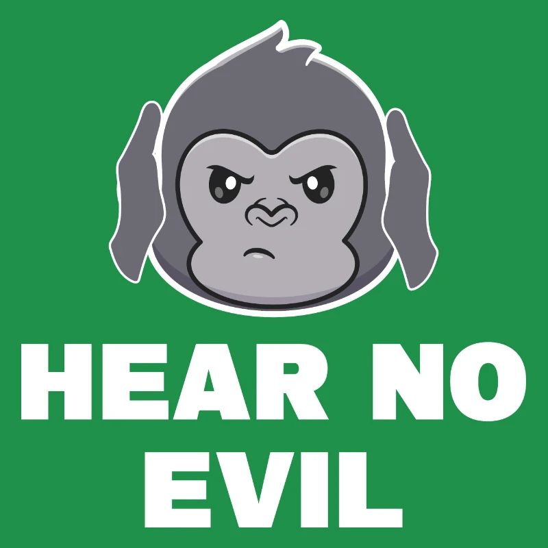 Hear no evil triplets partner look gift