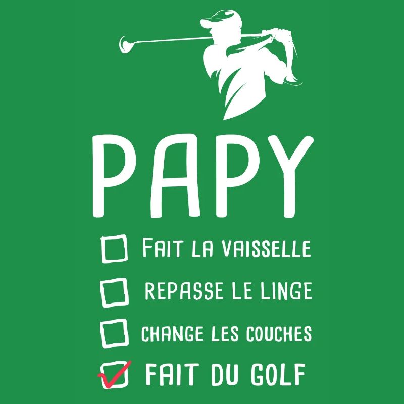 Papy golfer papi golf grandfather funny gift