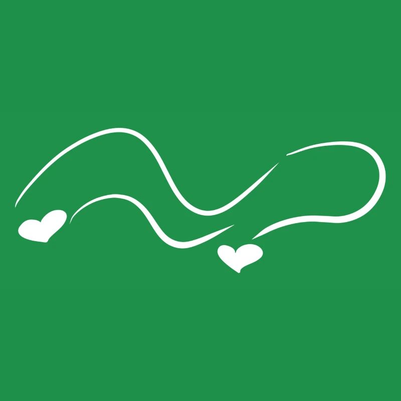 hearts pattern wave line curve