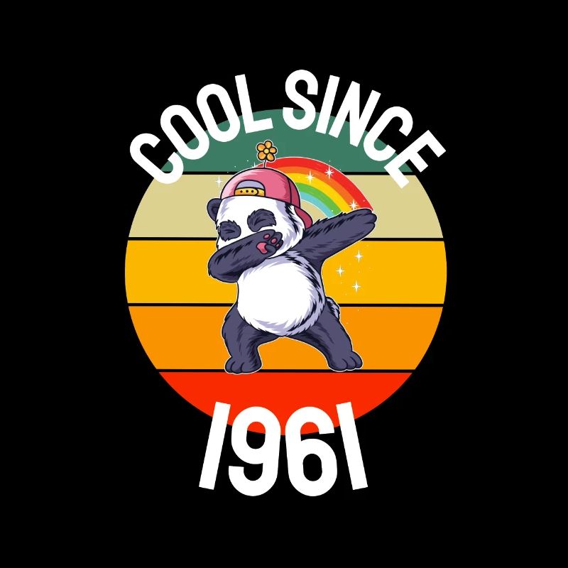Cool Seit 1961 Retro Dabbing Panda 62. Geburtstag