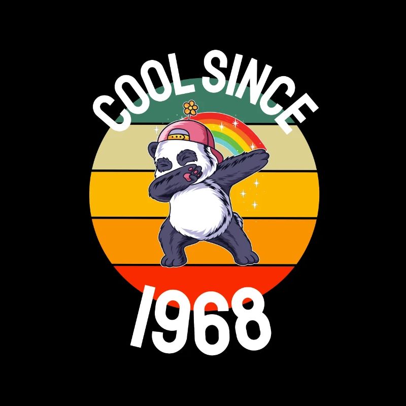 Cool Seit 1968 Retro Dabbing Panda 54. Geburtstag