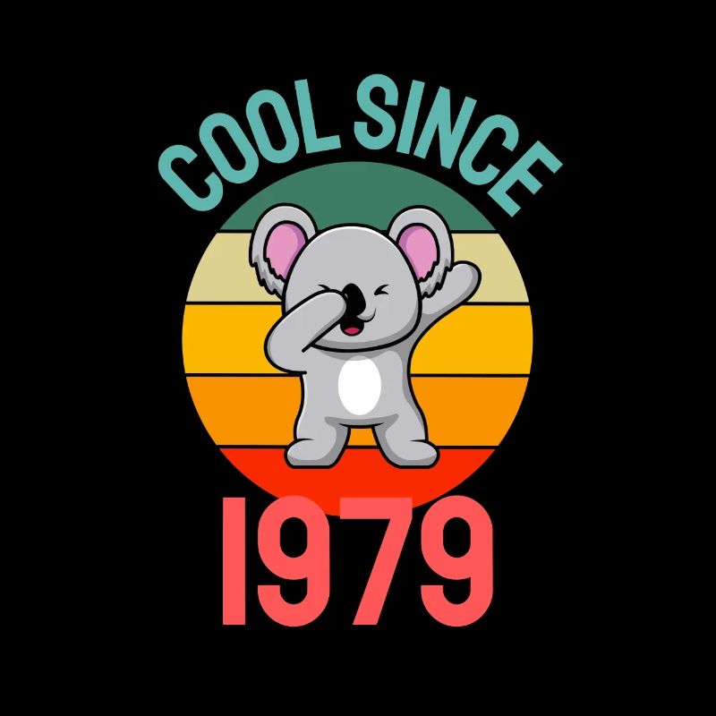 Cool seit 1979 Retro Dabbing Koala 43. Geburtstag