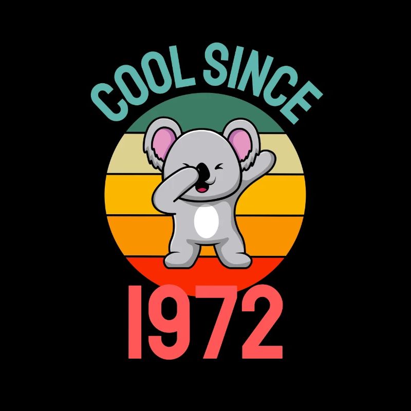 Cool seit 1972 Retro Dabbing Koala 50. Geburtstag