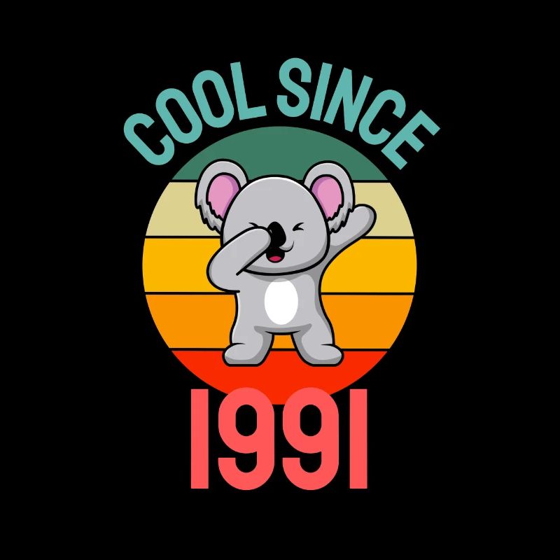 Cool seit 1991 Retro Dabbing Koala 31. Geburtstag