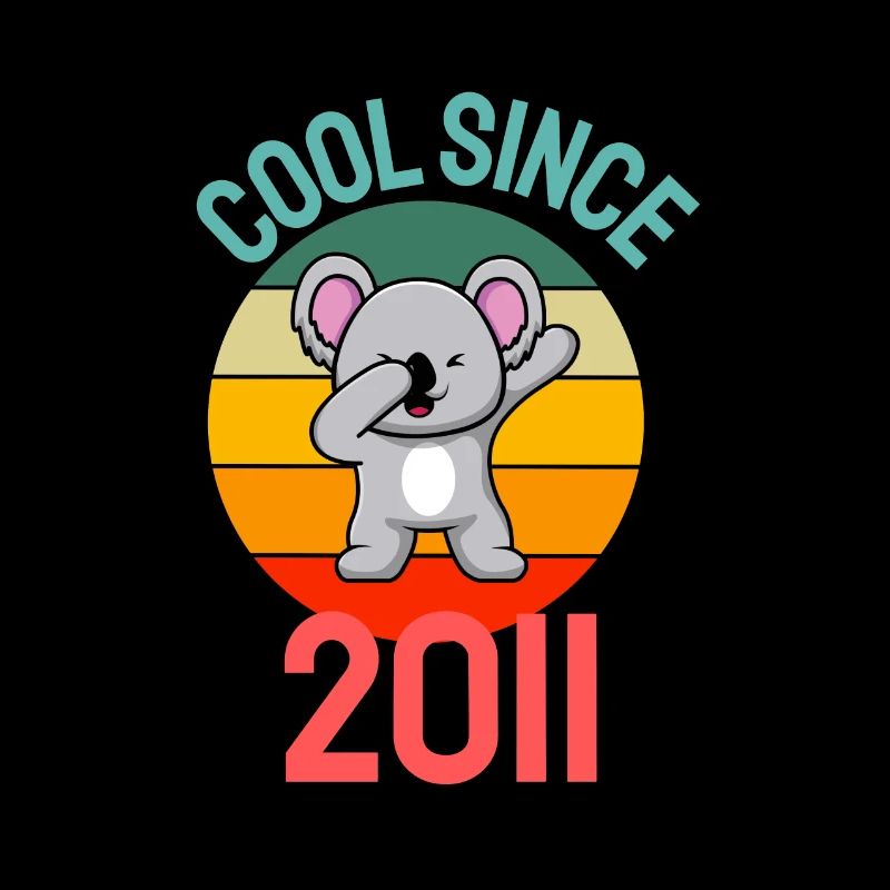 Cool seit 2011 Retro Dabbing Koala 11. Geburtstag