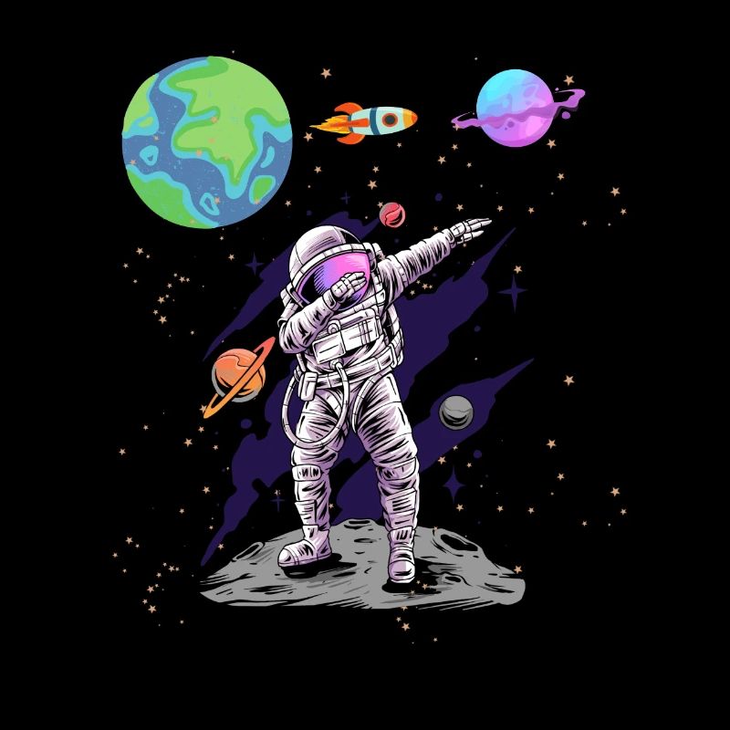 Dabbing Astronaut Space Planets Astronomy