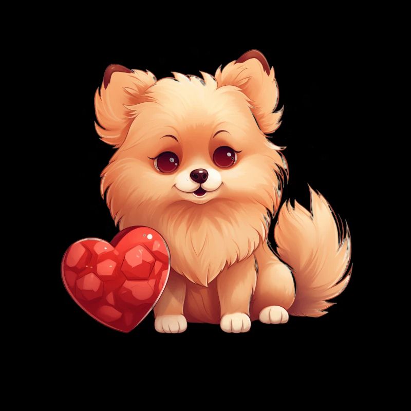 Pommeranien Dog Mama Valentinstag