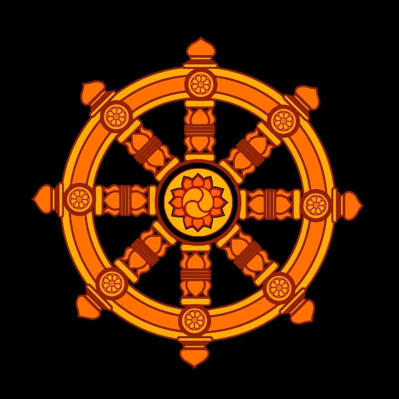 Roue de dharma de Fortune, bouddhisme, Chakra