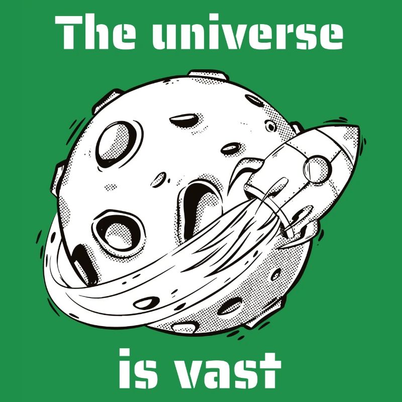 The Universe Is Vast Retro Outer Space Designs