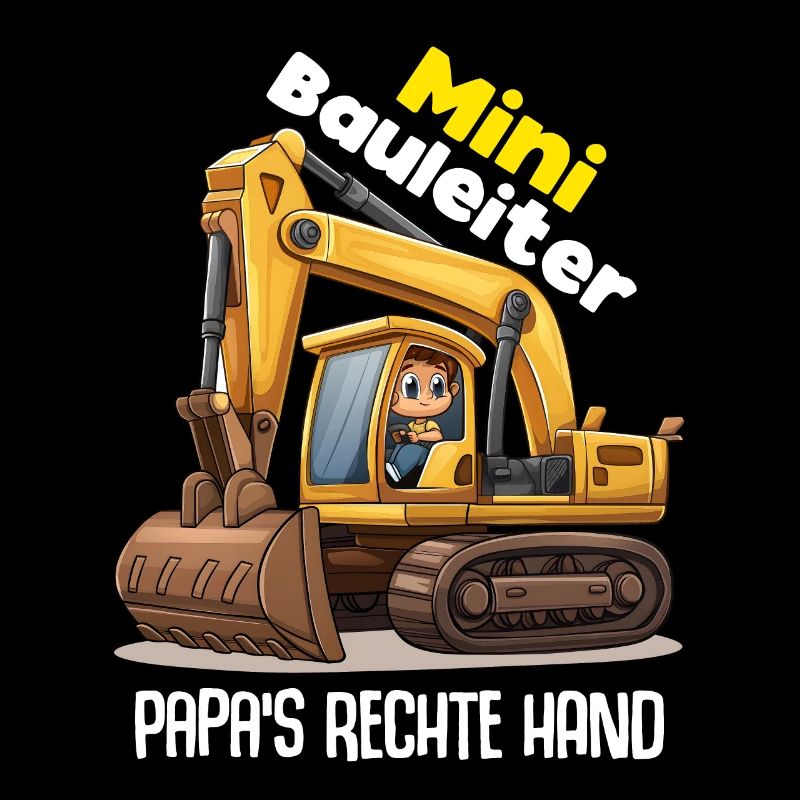 Bauleiter Bauherr Bagger Kinder Lustig