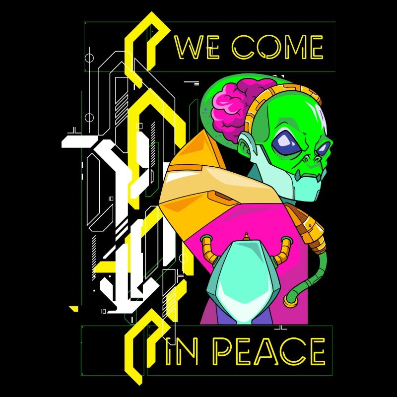 Fremtidig retro synthwave scifi