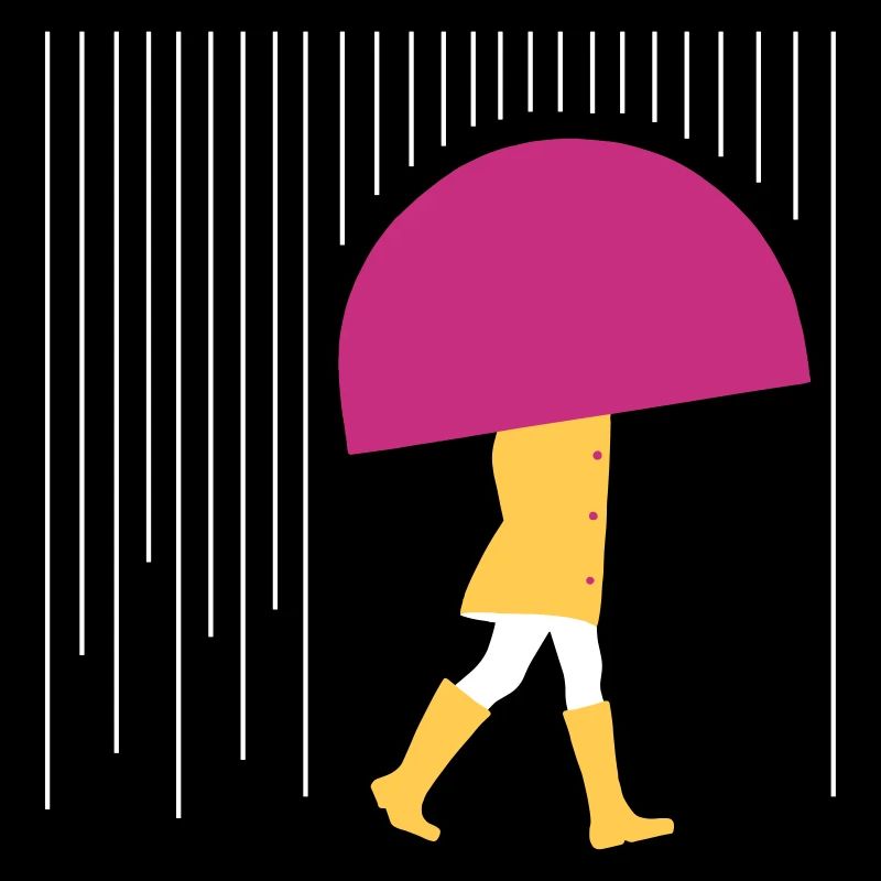 Mensch im Regen - Minimal