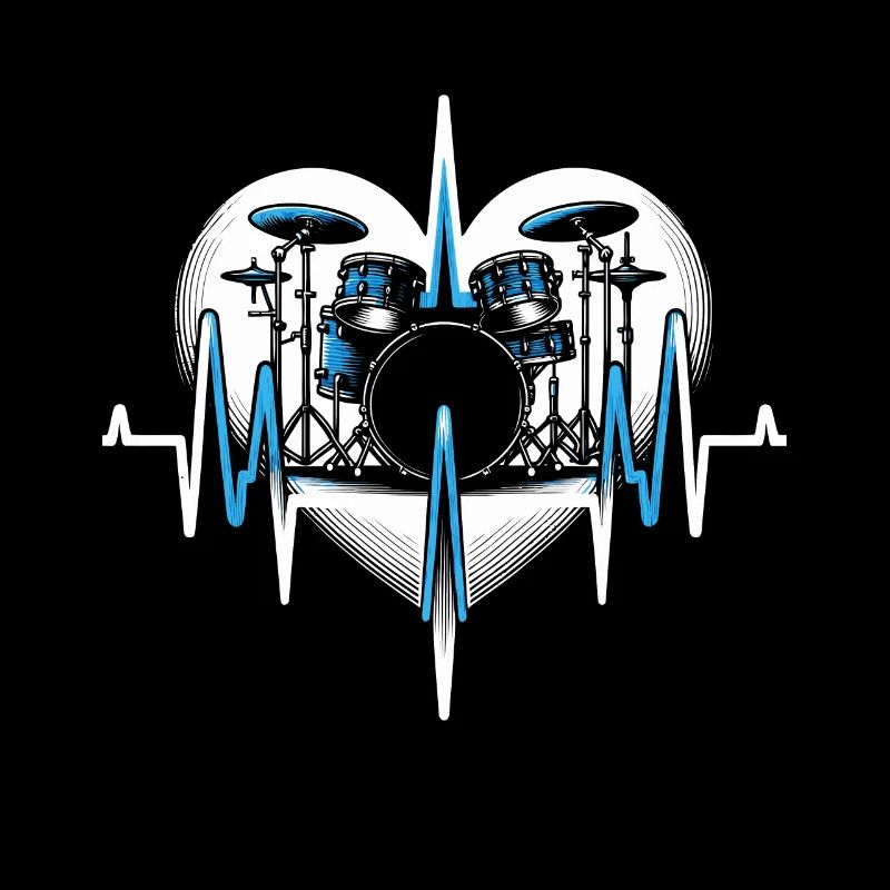 Gift for Heartbeat Drummer Drums