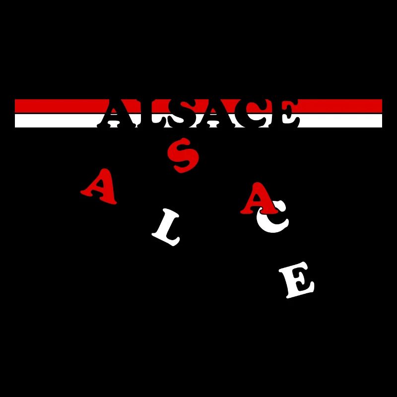 Alsace Blason Drapeau lettrage