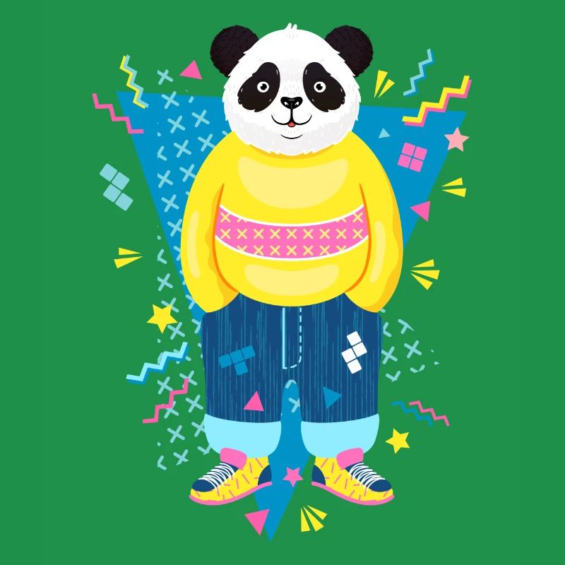Cool 90s Style Panda