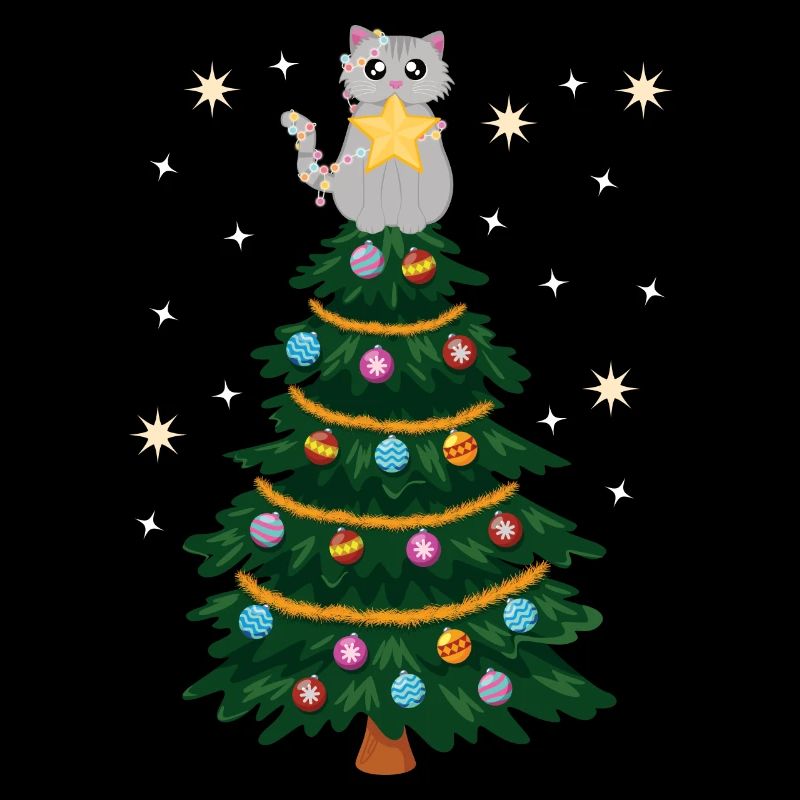 Chat Noël Arbre de Noël Arbre de Noël
