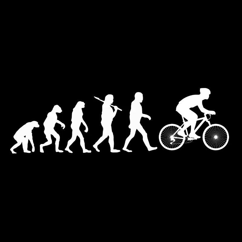 Evolution Fahrrad Sport Darwin Humor Geschenk