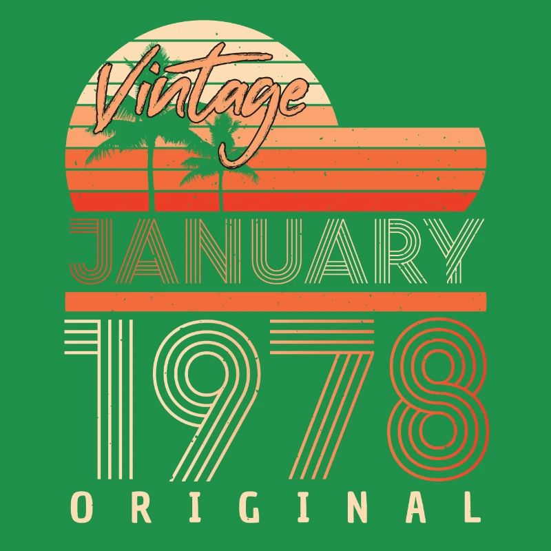 Janvier 1978 Original Retro Palms