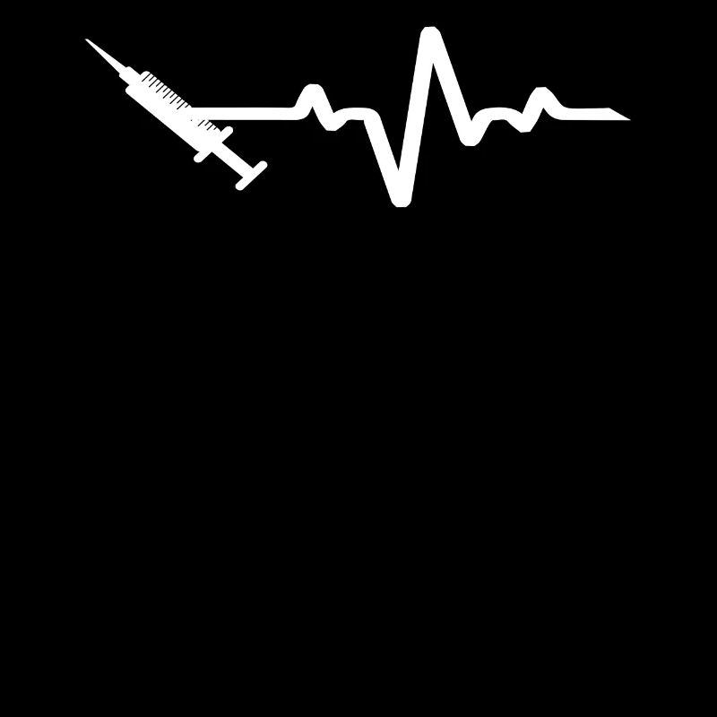 Ligne ECG avec seringue blanche
