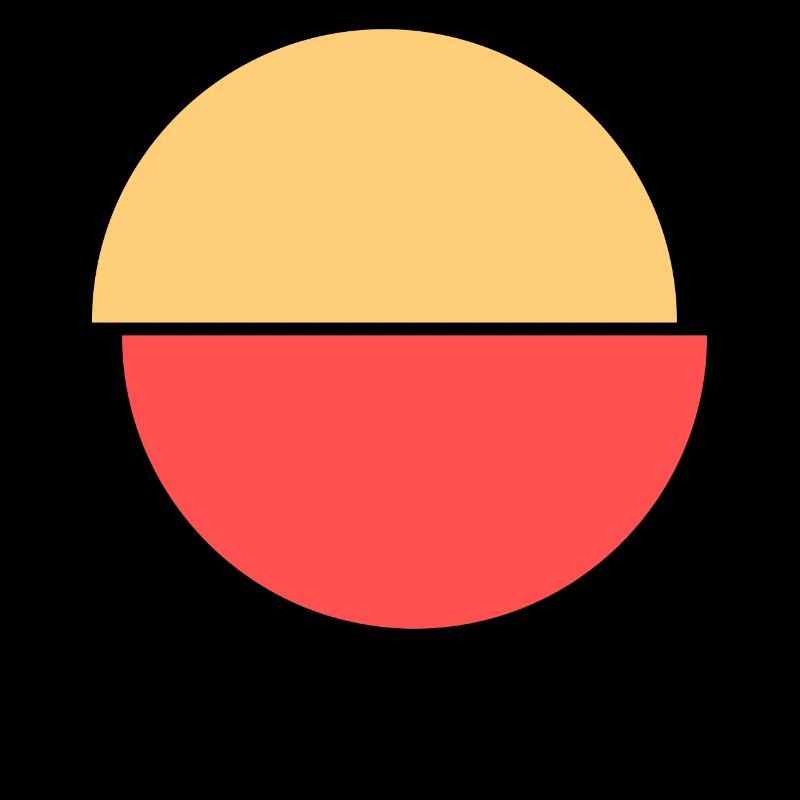 Half Circles Red And Yellow Design